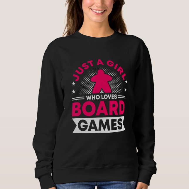 Girl who loves board game board gamer board games t shirt (Framsida)