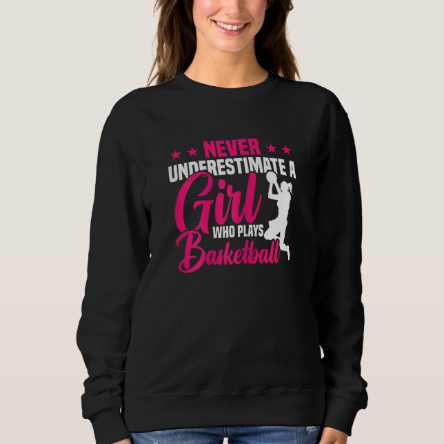 Girl Who Plays Basketball T Shirt (Framsida)