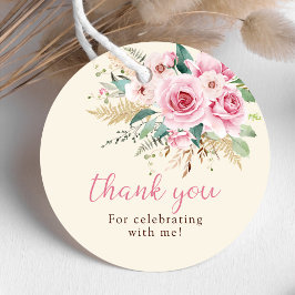 Girl Wildblomma 1st Birthday Party Gåvor Etiketter