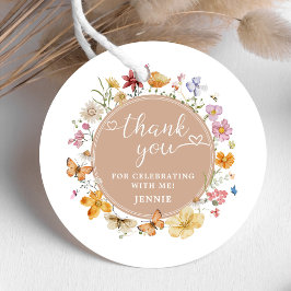 Girl Wildblomma 1st Birthday Party Gåvor Etiketter