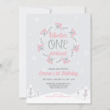 Girl Winter Onederland 1:a födelsedagen, första da