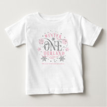 Girl, Winter ONEderland, rosa silver 1:a födelseda