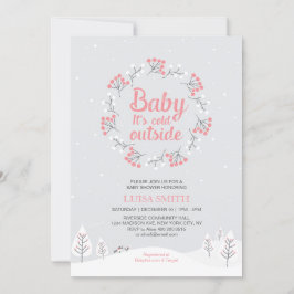 Girl Winter Wonderland Baby Shower, Sprinkle Card Inbjudningar