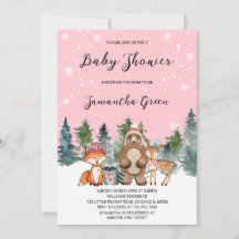 Girl Winter Woodland Baby Shower