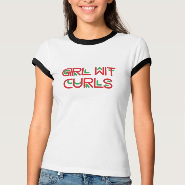 Girl Wit Curls T-Shirt (Framsida)