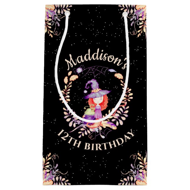 Girl Witch Birthday Watercolor (Framsidan)