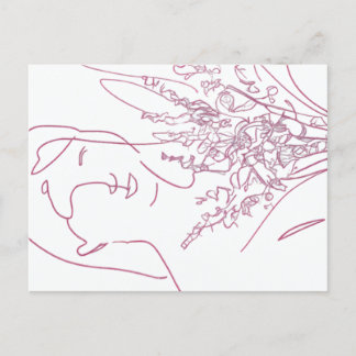 Girl with a Bouquet Vykort