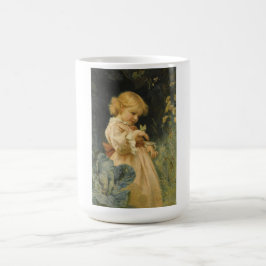 Girl with a Gult Butterfly (by Frederick Morgan) Kaffemugg