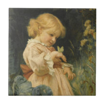 Girl with a Gult Butterfly (by Frederick Morgan)