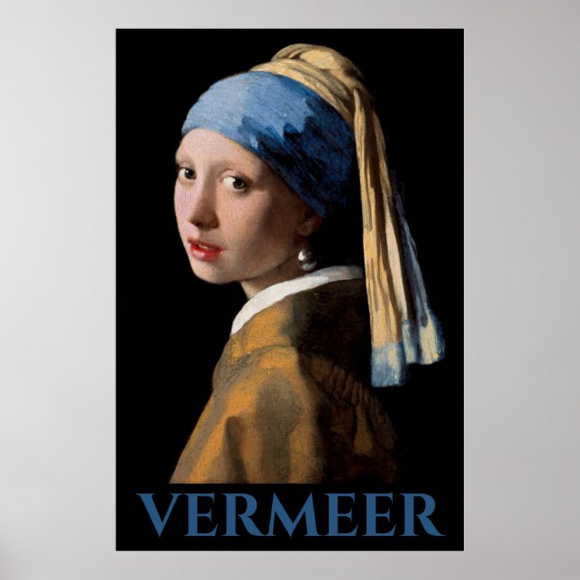 Girl with a Pearl Earing Vermeer Poster (Framsidan)