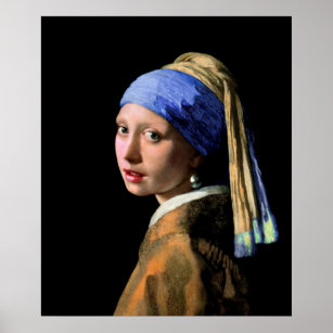 "Girl with a Pearl Earring" av Johannes Vermeer - Poster