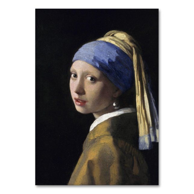 Girl with a Pearl Earring by Johannes Vermeer Bordsnummer (Framsidan)