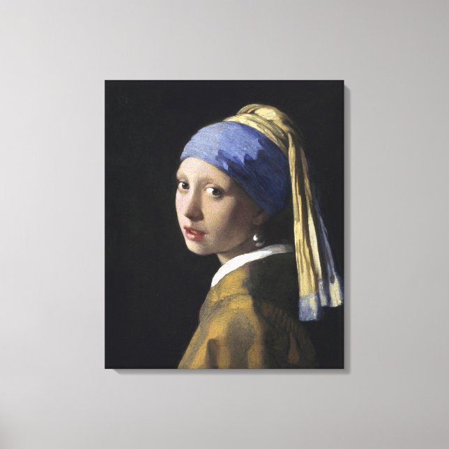 Girl with a Pearl Earring by Johannes Vermeer Canvastryck (Framsida)