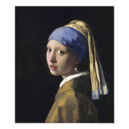 Girl with a Pearl Earring by Johannes Vermeer Fototryck