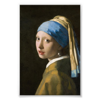 Girl with a Pearl Earring by Johannes Vermeer Fototryck