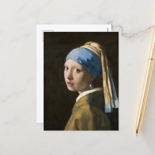 Girl with a Pearl Earring by Johannes Vermeer Helg Vykort