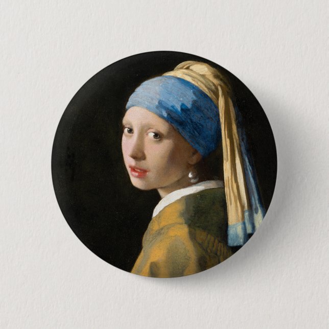 Girl with a Pearl Earring by Johannes Vermeer Knapp (Framsida)