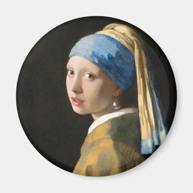 Girl with a Pearl Earring by Johannes Vermeer Magnet (Framsidan)