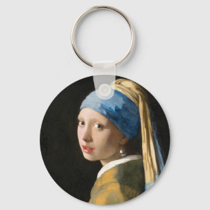 Girl with a Pearl Earring by Johannes Vermeer Nyckelring
