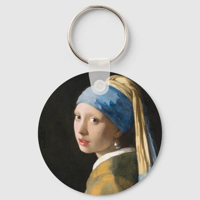 Girl with a Pearl Earring by Johannes Vermeer Nyckelring (Framsida)