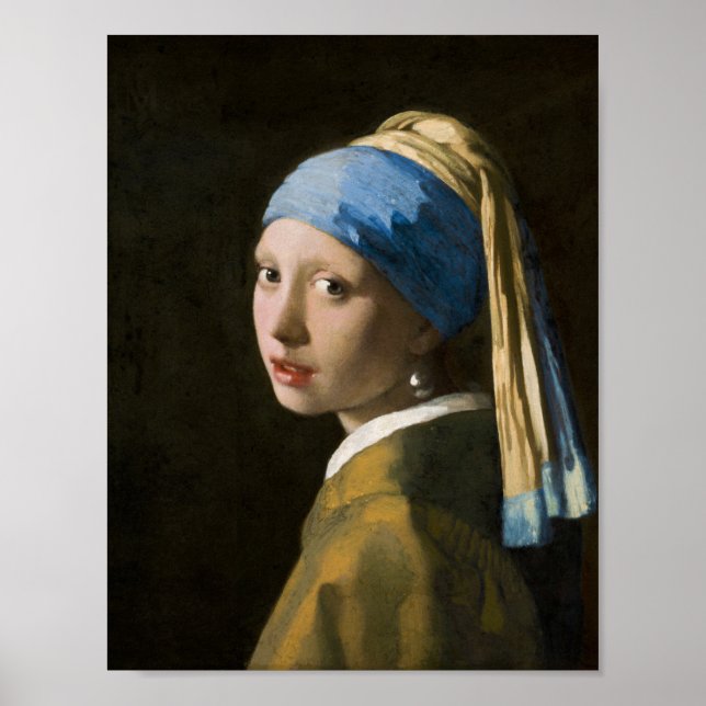 Girl with a Pearl Earring by Johannes Vermeer Poster (Framsidan)