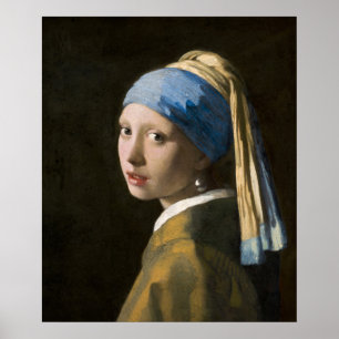 Girl with a Pearl Earring by Johannes Vermeer Poster