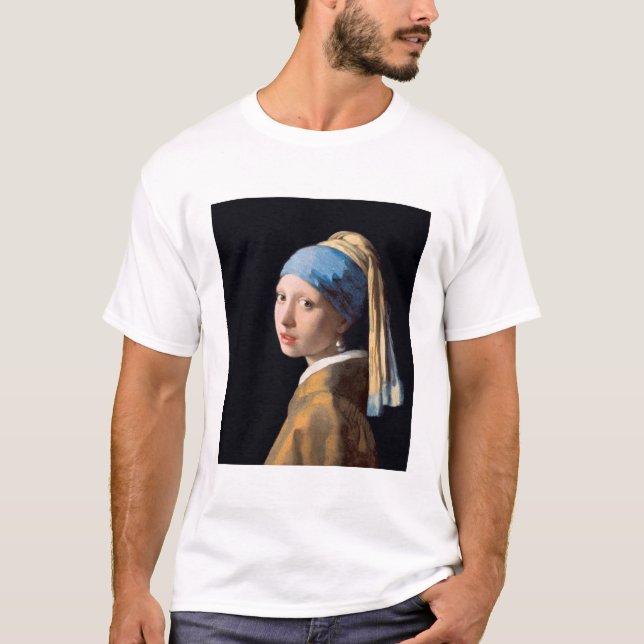 Girl with a Pearl Earring by Johannes Vermeer T Shirt (Framsida)