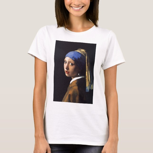 Girl with a pearl earring. By Johannes Vermeer Tee (Framsida)