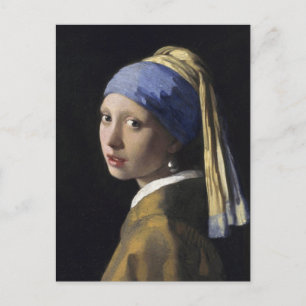 Girl with a Pearl Earring by Johannes Vermeer Vykort