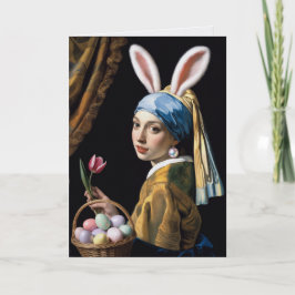 Girl With A Pearl Earring Easter Card Vermeer Art Kort