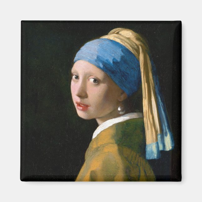 Girl with a Pearl Earring, Johannes Vermeer, 1665 Magnet (Framsidan)
