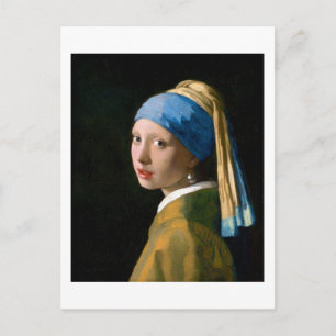 Girl with a Pearl Earring, Johannes Vermeer, 1665 Vykort