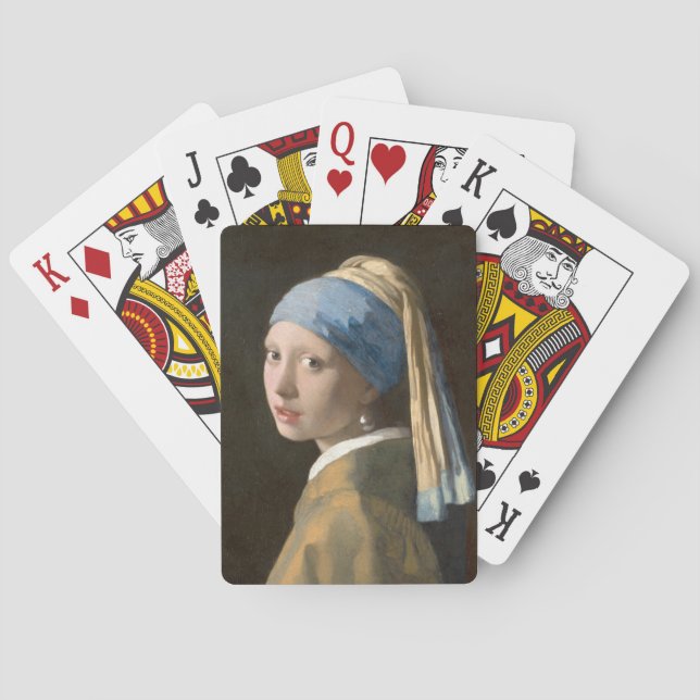 Girl with a Pearl Earring-Johannes Vermeer Art Casinokort (Baksidan)