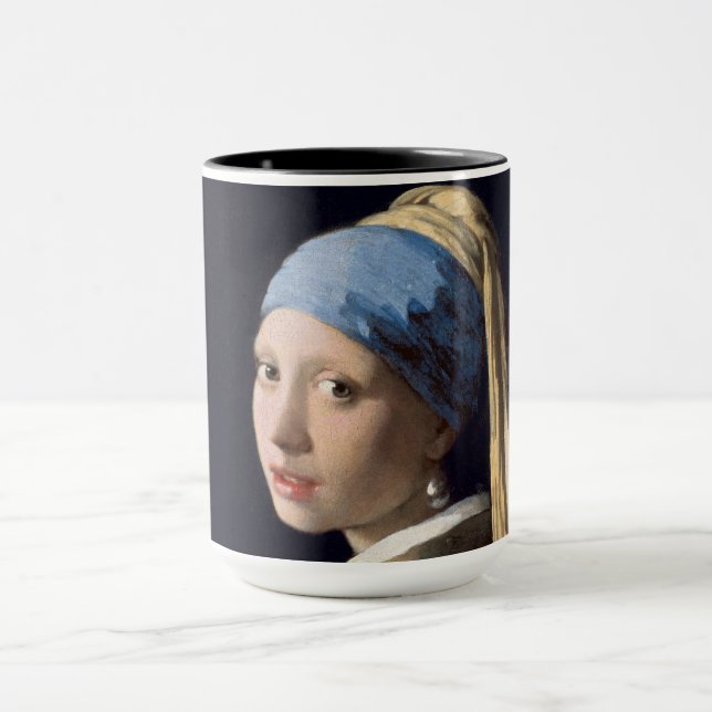 Girl with a Pearl Earring-Johannes Vermeer Small Mugg (Center)