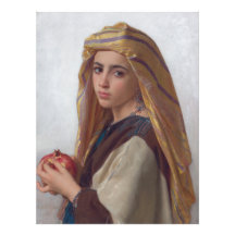 Girl with a Pomegranate by W.A. Bouguereau