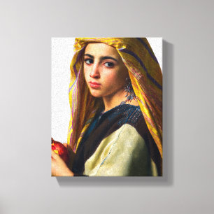 Girl with a Pomegranate by William Bouguereau Canvastryck