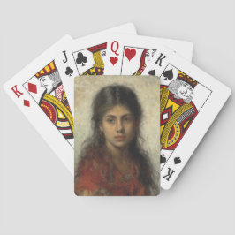 Girl with a Red Shawl (av Alexei Harlamoff) Casinokort