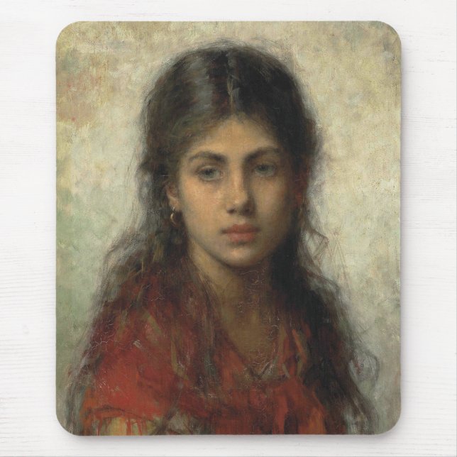 Girl with a Red Shawl (av Alexei Harlamoff) Musmatta (Framsidan)