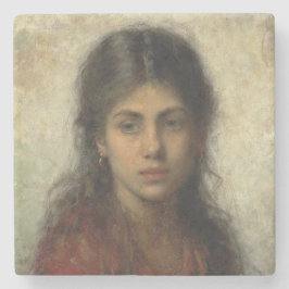 Girl with a Red Shawl (av Alexei Harlamoff) Stenunderlägg