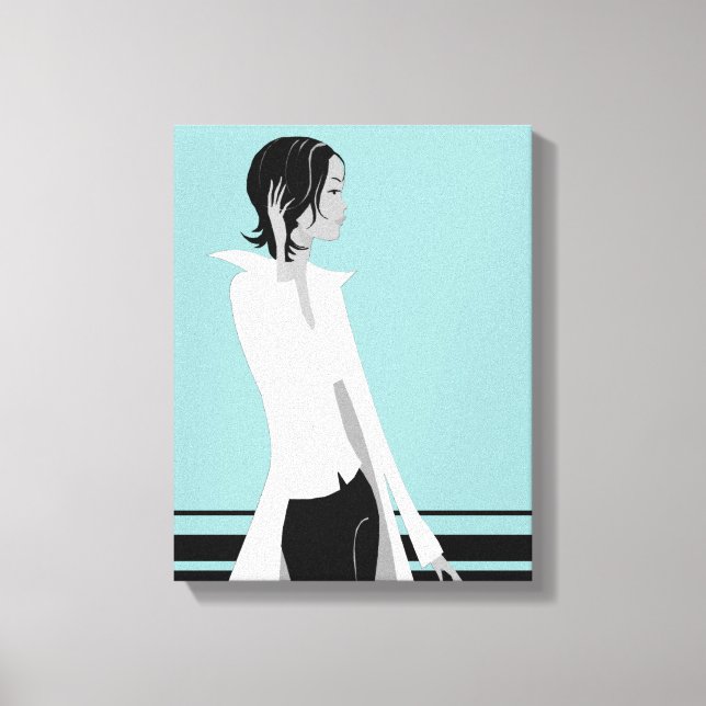 Girl with Attitude Mode Diva Wrapped Canvas (Framsida)