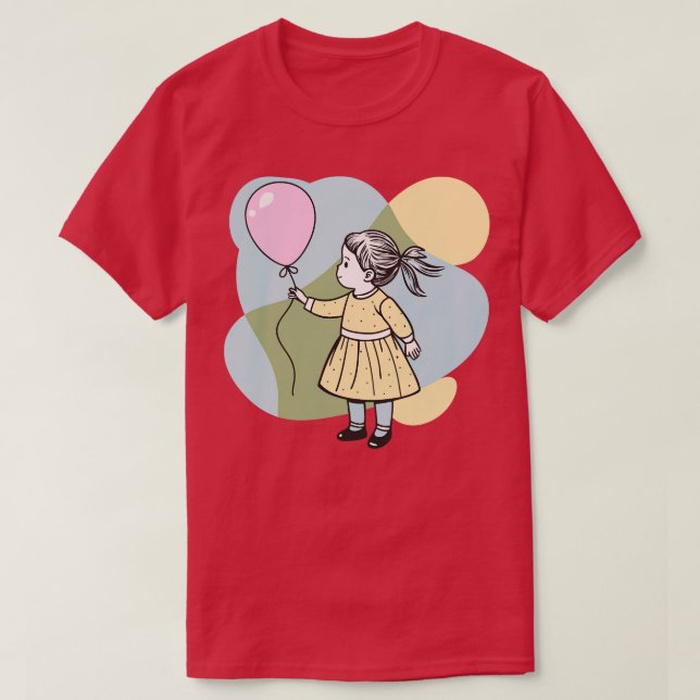 Girl with Balloon TShirt T Shirt (Design framsida)