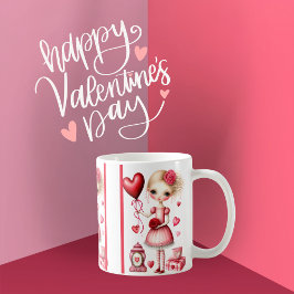 Girl with Balloon Valentine Coffee Mugg