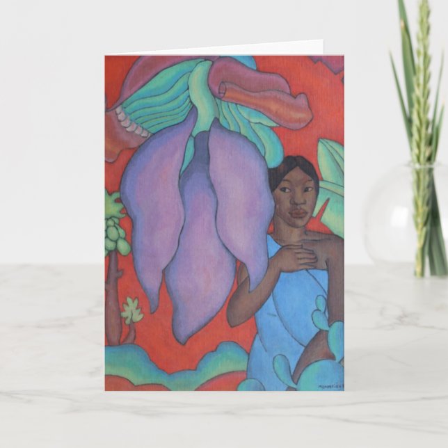 "Girl with Banana Löv" - Arman Manookian Kort (Framsida)