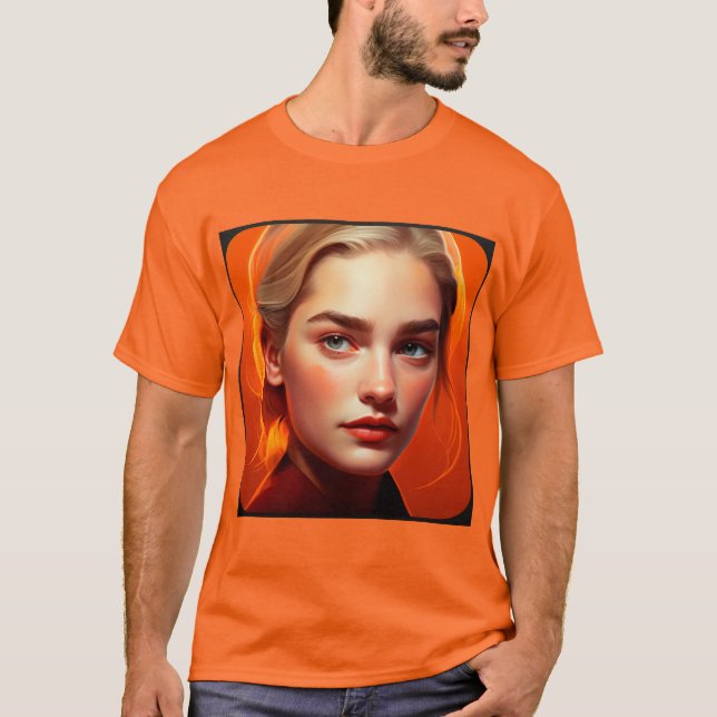 Girl with blue eyes t shirt (Framsida)