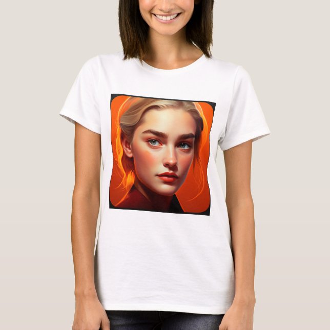 Girl with blue eyes t shirt (Framsida)