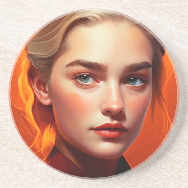 Girl with blue eyes underlägg (Framsidan)