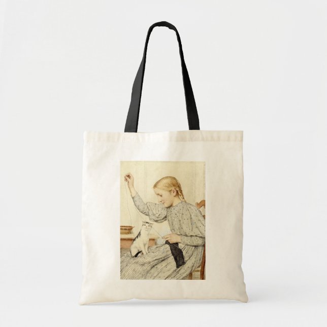 Girl with Cat, Albert Anker Tygkasse (Framsidan)