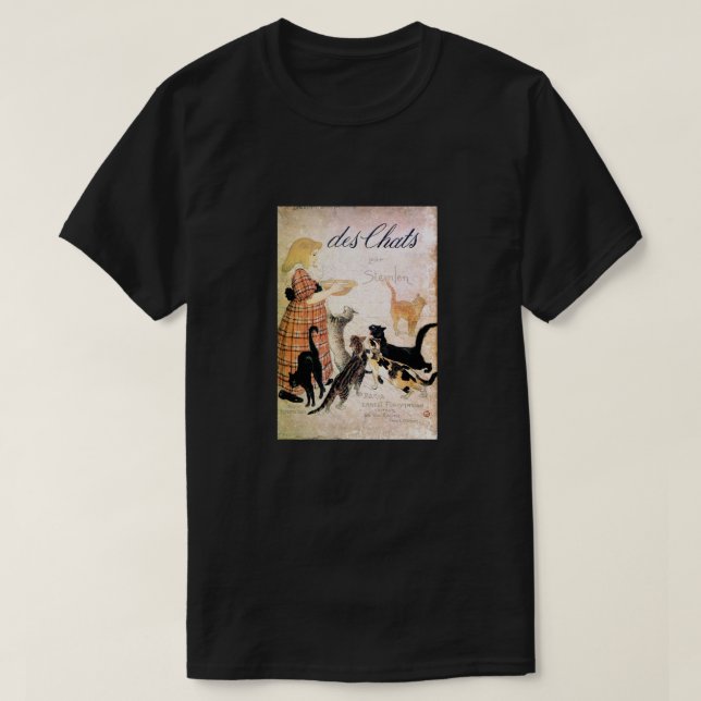 Girl with Cats, Alexandre Steinlen Tee (Design framsida)