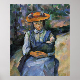 Girl with Doll - Paul Cezanne - c1902 Poster