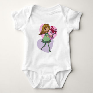 Girl With Flowers T Shirt